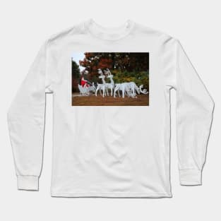 Santa Sleigh And Reindeer Long Sleeve T-Shirt